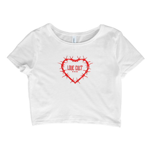 BARBED WIRE HEAR CROP TOP